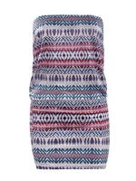 Sexy Print Strapless Package Hip Mini Dress For Women
