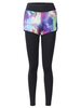 Sexy Printed Fake Two Piece Patchwork Yoga Pants
