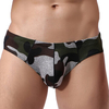 Sexy Printing Camouflage U Convex Nylon Briefs Underwear for Men