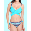 Sexy Push Up Cross Front Underwire Padded Stretchy Bikini Sets For Women