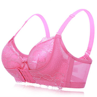 Sexy Push Up Massage Pearl Padding Front Closure Gather Bras