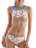 Sexy Raceback Sport Printing Bandage Tankinis Beach Bathing Suits