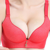 Sexy Seamfree Gather Deep Plunge Wireless Sof Massage Bras