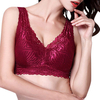 Sexy Seamfree Lace-trim Full Coverage Breathable Gather Wireless Vest Bras