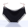 Sexy Seamless Breathable Lace Hem Briefs Low Waist Panties For Women