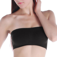 Sexy Seamless Breathable Strapless Wrapped Chest Elastic Tube Top For Women