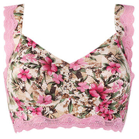 Sexy Seamless Lace Floral Vest Bras No Rims Soft Bra