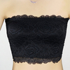Sexy Seamless Lace-trim Jacquard Back Hollow Strapless Tube Top Bando Bras