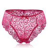Sexy See Through Lace Breathable Hollow Out Panties Mid Waist Underwear For Women