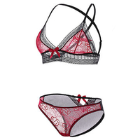 Sexy See Through Lace Criss-cross Back Wireless Soft Bralettes