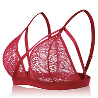 Sexy See Through Lace Hollow Out Wireless Soft Bralettes Bras