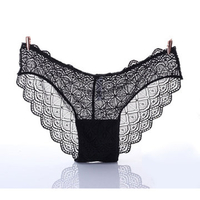 Sexy See Through Lace Seamless Briefs Low Waist Panties For Women