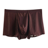 Sexy Semless Solid Color Ice Silk Transparent Breathable Boxer Underwear for Men