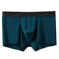 Sexy Semless Super Thin Striped Ice Silk Breathable Boxer Underwear for Men
