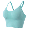 Sexy Shockproof Spaghetti Strap Sports Bras Wireless Running Bra For Women