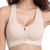 Sexy Shockproof Sports Bras Front Zipper Breathable Yoga Vest Bras