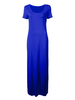 Sexy Short Sleeve Solid Side Split Women Maxi Dress