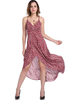 Sexy Sleeveless Backless Floral V-Neck Boho Dress