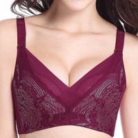 Sexy Soft Wireless Lightly Lined Breathable Lace Gather Bras
