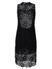 Sexy Solid Lace Crochet Floral Halter Sleeveless Women Dress