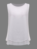 Sexy Solid Net Yarn Patchwork Backless Chiffon Vest For Women