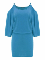 Sexy Solid Off Shoulder Bodycon Party Mini Dress For Women
