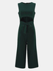 Sexy Solid Sleeveless Hollow Out Bow Wide Leg Overalls Zipper Jumpsuit