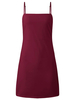 Sexy Spaghetti Strap Pure Color Backless Mini Dresses