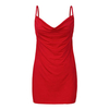 Sexy Spaghetti Strap Smooth Hollow Backless Metal Chain Chemise For Women