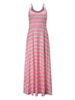 Sexy Stripe Strap O-Neck Stretchy Beach Maxi Dress For Women
