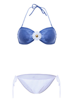 Sexy Sunflower Elastic Wireless Halter Bikini Beachwear