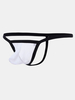 Sexy Thin Underwear Breathable Mesh Transparent U Convex Thongs for Men