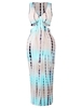 Sexy Tie-dyed Gradient Hollow Sleeveless V-neck Women Maxi Dress