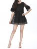 Sexy Transparent Flare Sleeve Organza Women Party Mini Dress