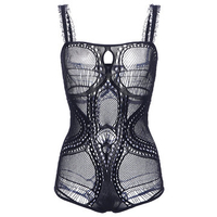 Sexy Transparent Mesh Breathable Hollow Out Teddies For Women