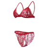 Sexy Triangle Bralettes Lightly Lined Unlined Embroidery Lace Plunge Bra Set