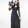 Sexy Tulle Ghost Bride Cosplay Dress Black Lace Bride Costumes Dress For Women