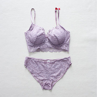 Sexy Ultrathin Lace Breathable Push Up Underwire Embroidered Bra Sets