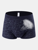 Sexy Underwear Printing Modal Breathable U Convex Mid Rise Boxer Briefs for Men