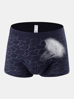 Sexy Underwear Printing Modal Breathable U Convex Mid Rise Boxer Briefs for Men