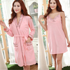 Sexy V Neck Jacquard Spaghetti Straps Dress Robe Sleepwear Sets For Women