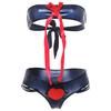 Sexy Wireless Bow Tie Front Lingerie Lace-Up Cuff SM Wear Bra Sets Babydoll For Women