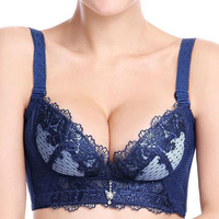 Sexy Wireless Breathable Seamless Gather Ultrathin Lace Hem Adjustable Bras