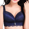 Sexy Wireless Deep Plunge Busty Lace-trim Gather Adjustable Bras