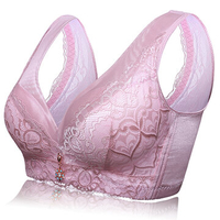 Sexy Wireless Embroidered Deep Plunge Soft Vest Bras