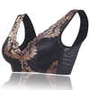 Sexy Wireless Gather Adjustable Low Cut Lace-trim Embroidered Bras
