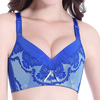 Sexy Wireless Plunge Push Up Embroidered Gather Adjustable Bras