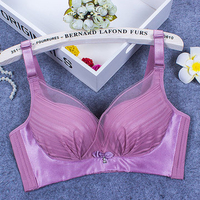 Sexy Wireless Seamless Breathable Mesh Cozy Stripe Bra Sets For Women