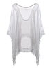 Sexy Women Half Sleeve Yarn Crochet Stitching Smock Beach Mini Dress