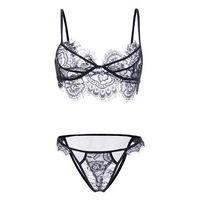 Sexy Women Lace Camisole Hollow Out Suit Dress Underwear Brief Bra Sets